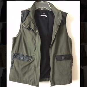 Leather Army Grunge Vest